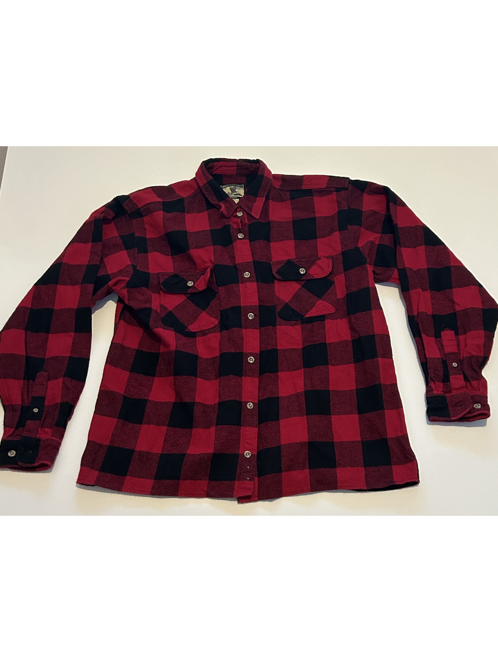 Field & Stream Heavy Flannel Shirt Men's XXL Tall 2XLT Red Black 100% Cotton